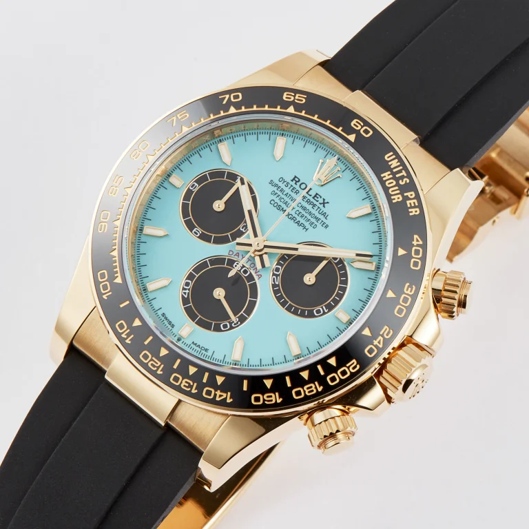 2025 NEW Rolex Daytona Yellow Gold Oysterflex Turquoise Dial 40mm