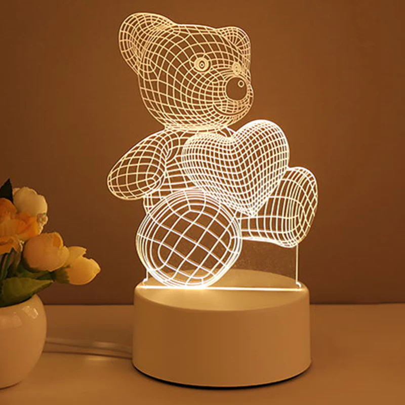 3D Lamp Acrylic USB LED Night