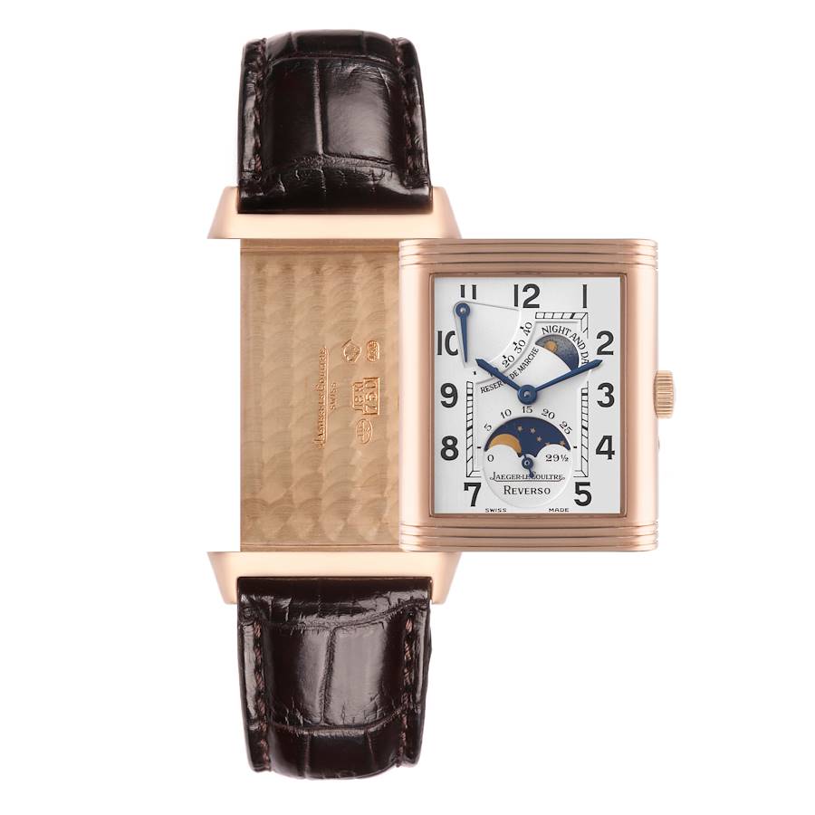 Jaeger LeCoultre Reverso Sun Moon Rose Gold Mens Watch 270.2.63 Q2752420