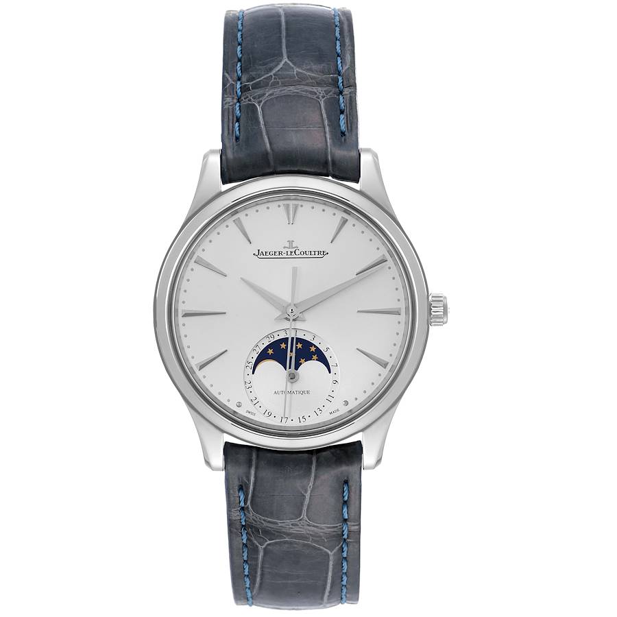 Jaeger LeCoultre Master Ultra Thin Moon Steel Mens Watch 145.8.64.S Q1258420
