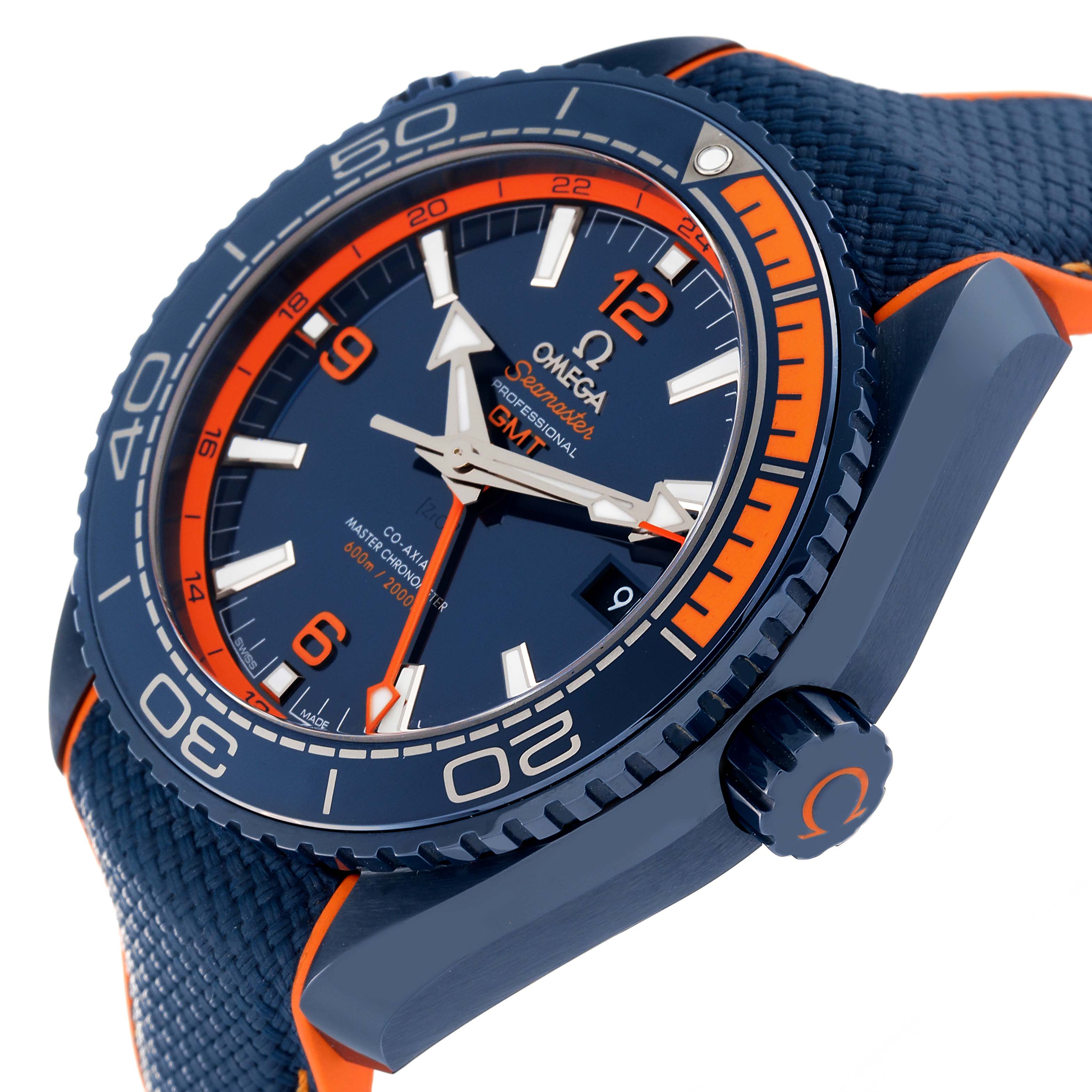 Omega Planet Ocean Big Blue GMT Mens Watch 45.5 MM 215.92.46.22.03.001