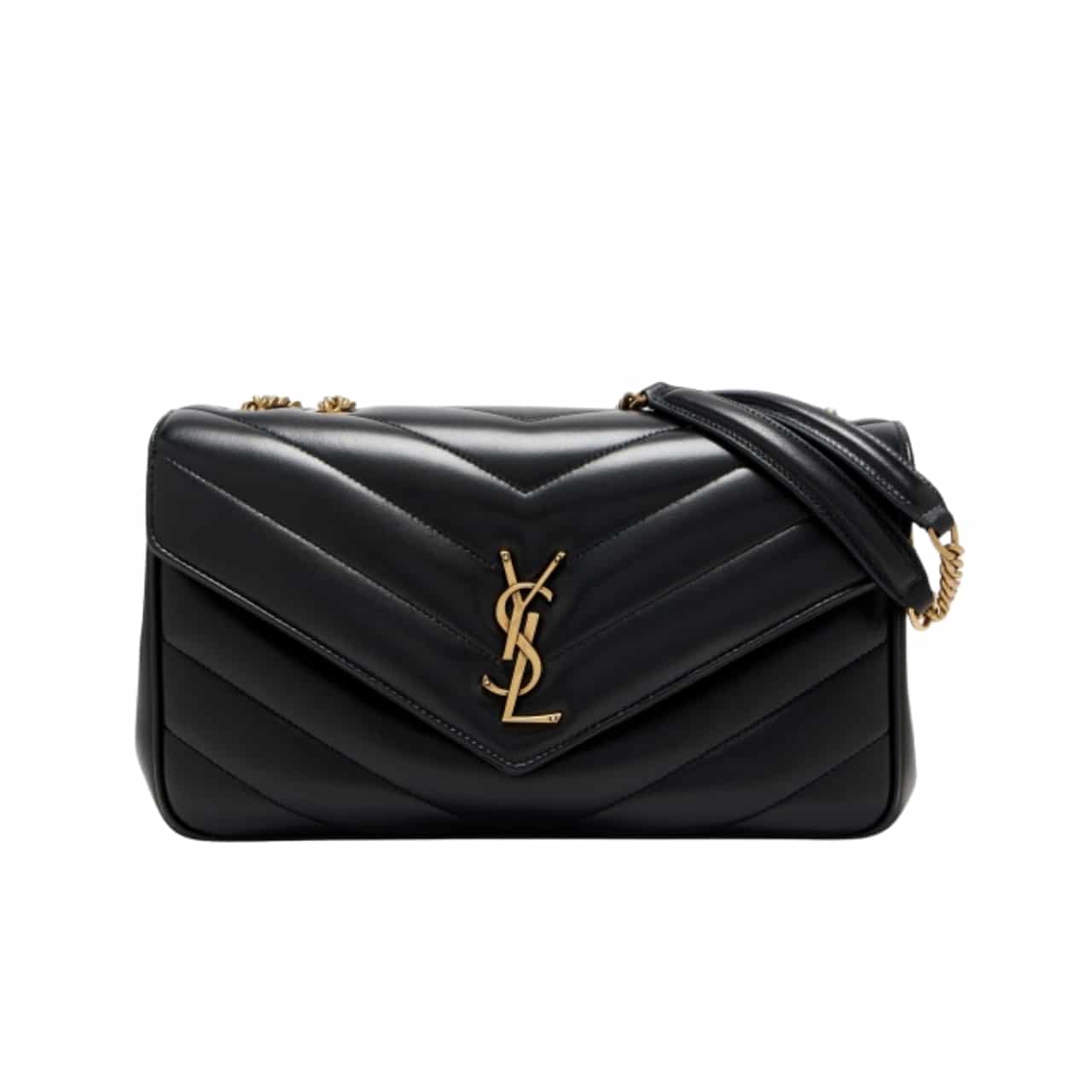 Saint Laurent Loulou Medium Chain Bag Black 29cm 801439aaeax1000