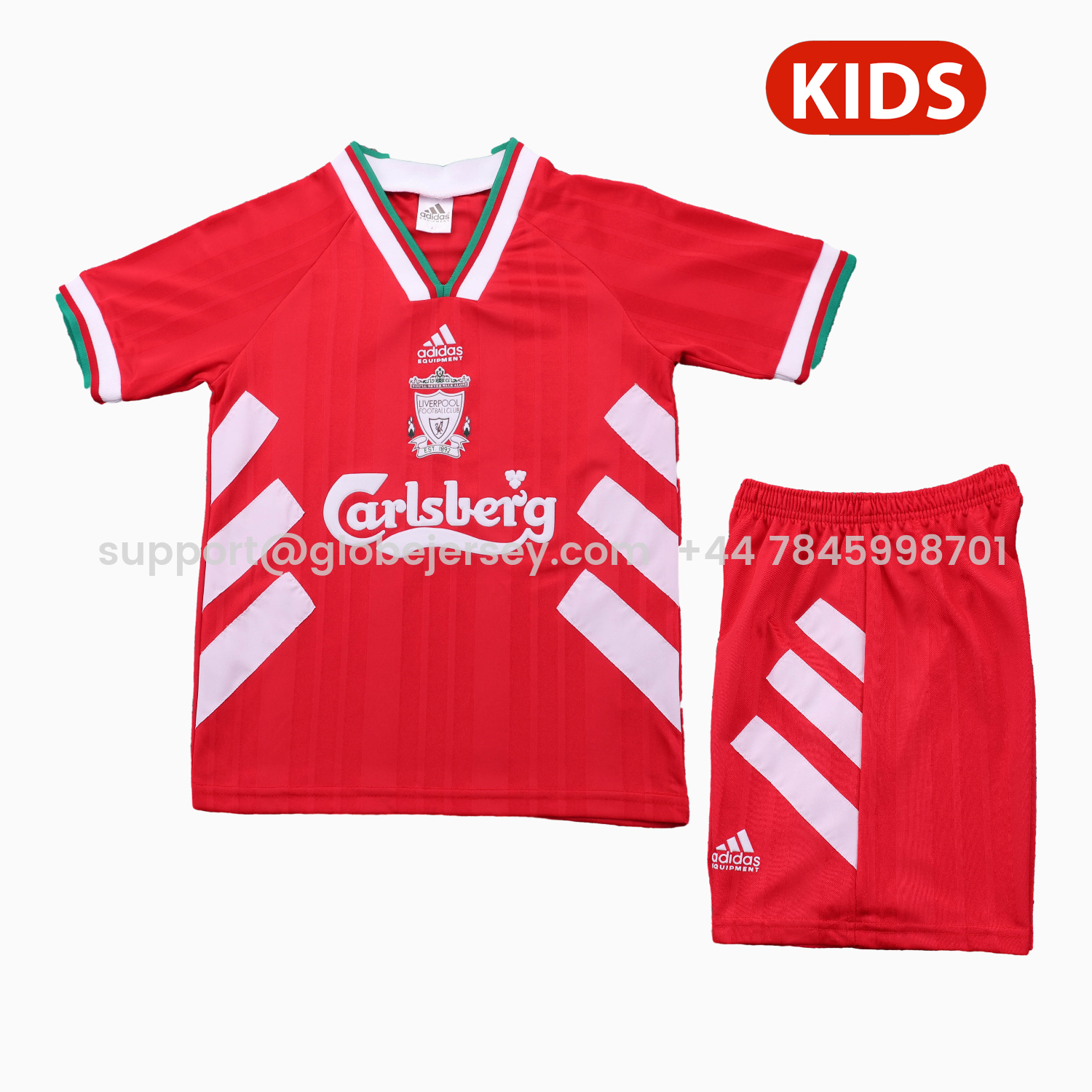 Retro Liver.pool 1993-95 Home Kids Kit