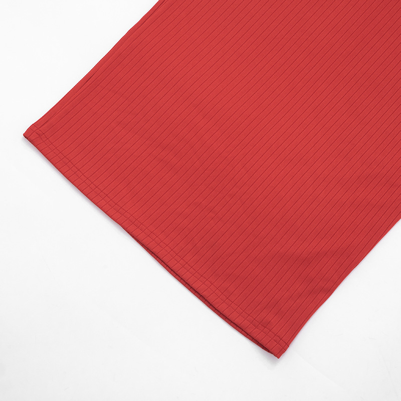 Women Sleeveless Sexy Ribbed Hollow-Out Halter Maxi Dress