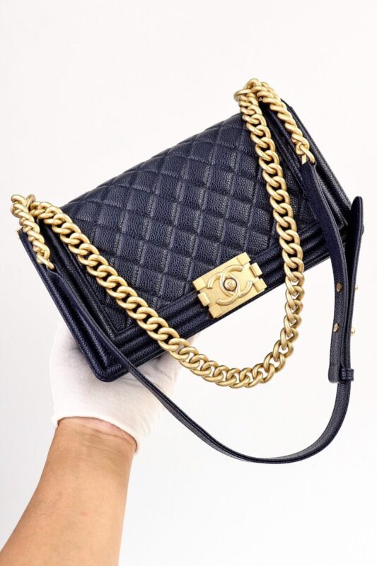CHANEL Le Boy Dark Blue