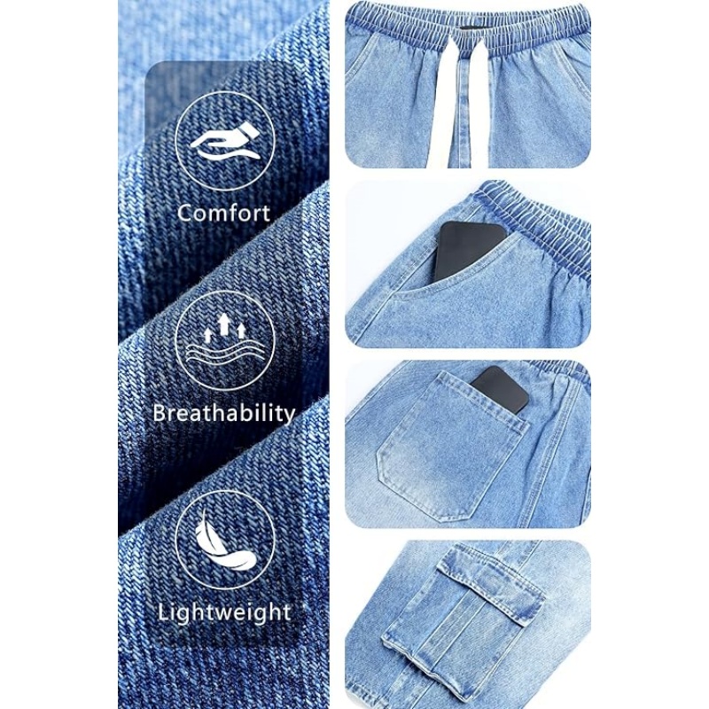 Mens Baggy Jean Shorts