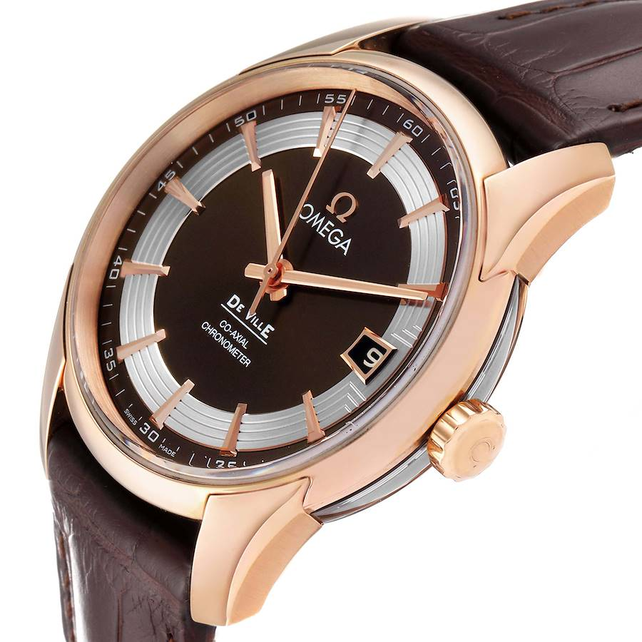 Omega DeVille Hour Vision Rose Gold Mens Watch 431.63.41.21.13.001 Unworn