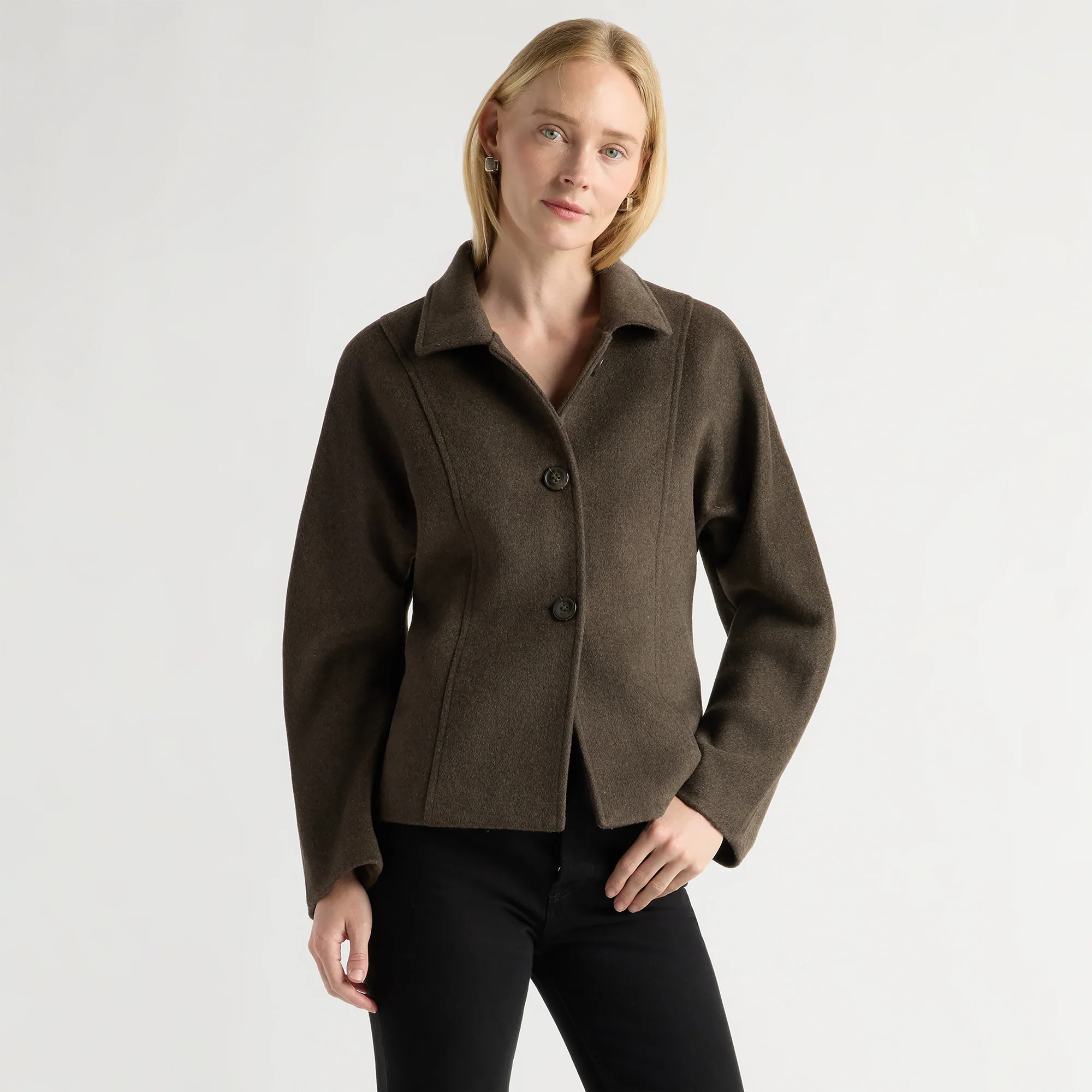 Vera Exposed-Seam Structured Wool Jacket
