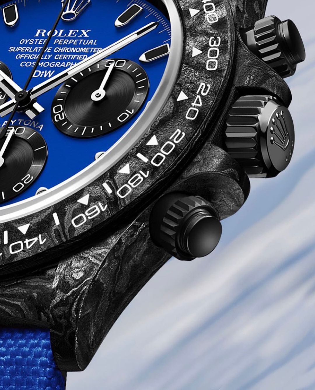 DiW Rolex Daytona Carbon "MIAMI BLUE"