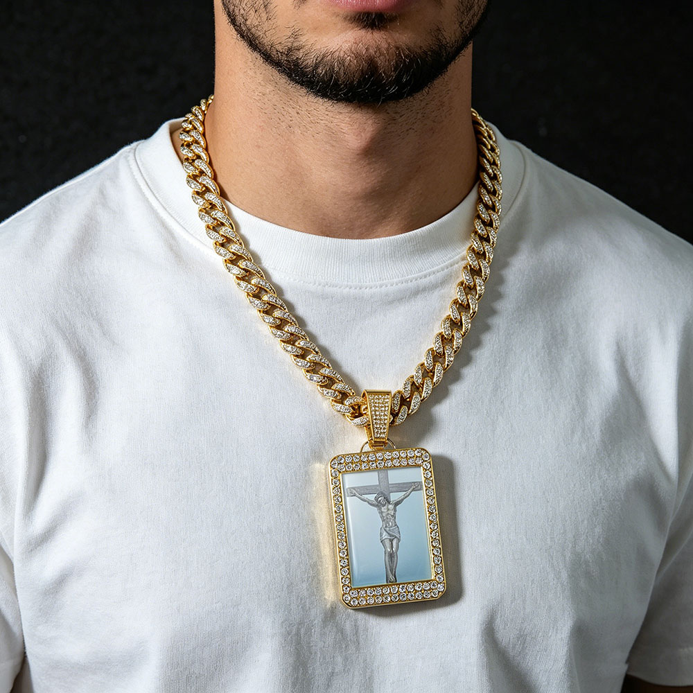 Iced Out Jesus Crucifix Cuban Link Necklace ✨ Divine Redemption & Spiritual Protection Talisman