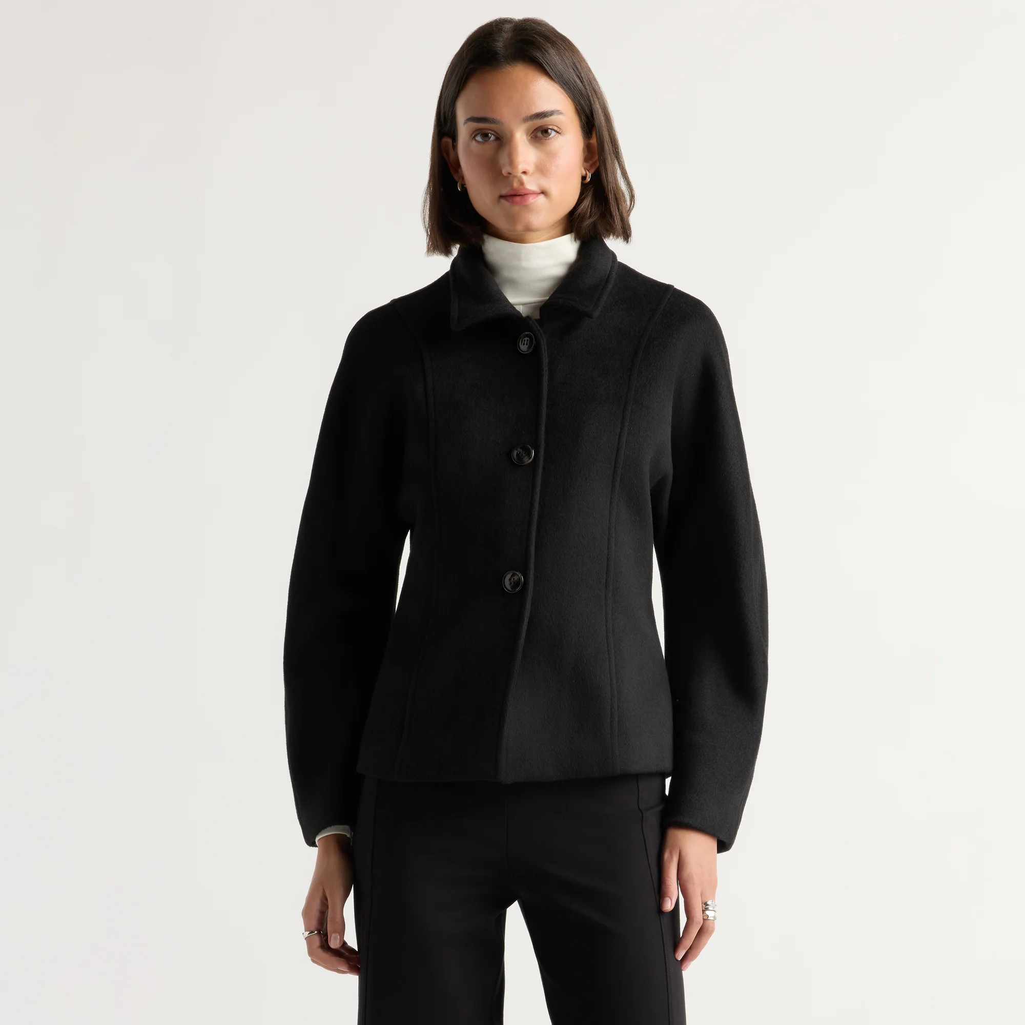Vera Exposed-Seam Structured Wool Jacket