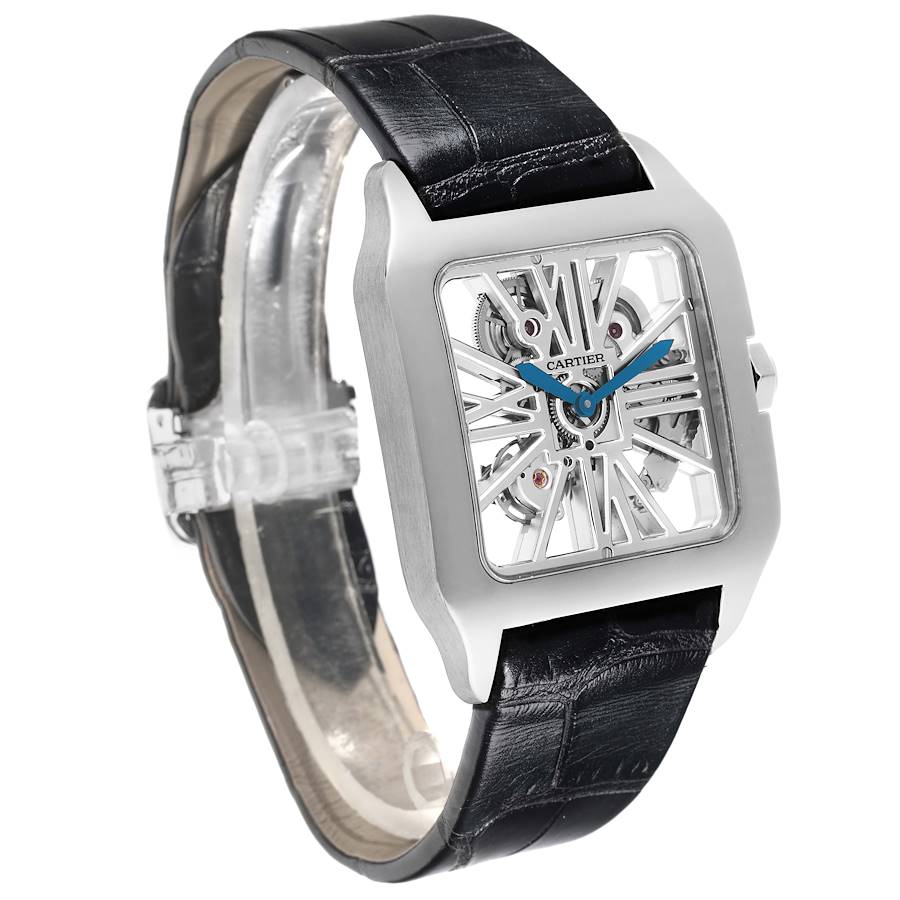 Cartier Santos Dumont Skeleton Dial White Gold Watch W2020033