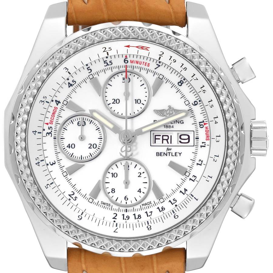 Breitling Bentley Motors GT White Dial Steel Mens Watch A13362