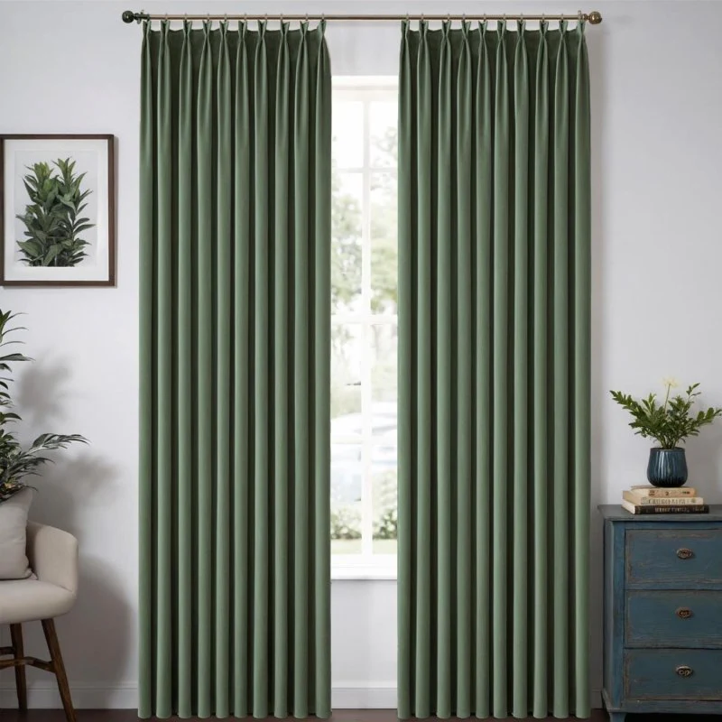 Custom Velvet Luxury Curtains  (2 Panels) - Pleated
