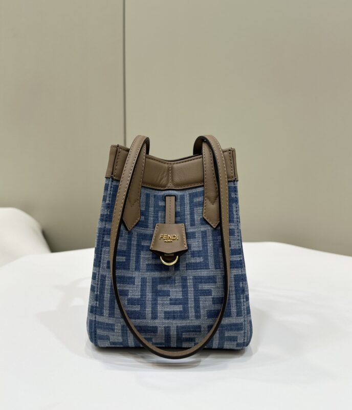 Replica Fendi Origami Small Blue Cotton
