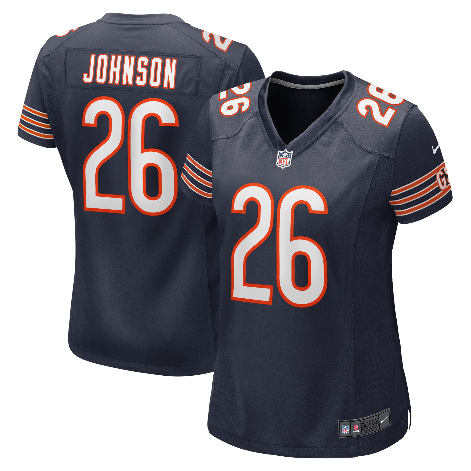 Quindell Johnson Chicago Bears Nike Women's Team Game Jersey -  Navy