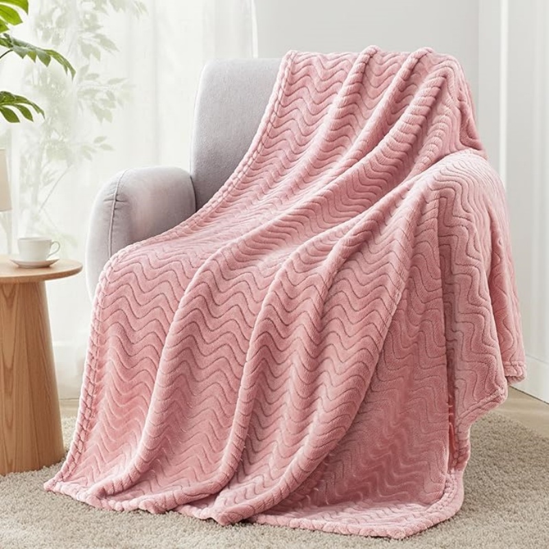 VELVETIER Mezcla Fleece Throw Blanket for Couch