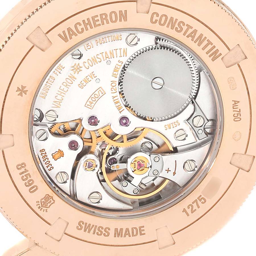 Vacheron Constantin Traditionnelle 18k Rose Gold Diamond Ladies Watch 81590