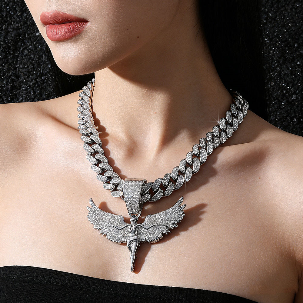 Archangel Winged Guardian Pendant - Divine Protection & Abundance Cuban Chain