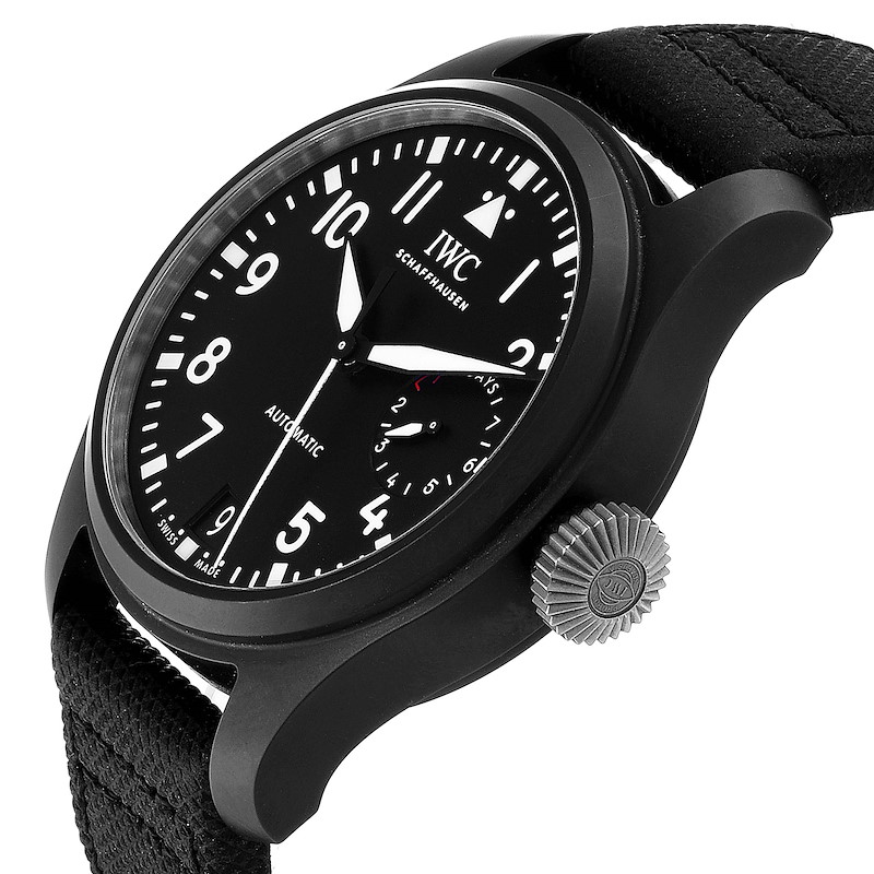 IWC Big Pilot Top Gun Black Ceramic Mens Watch IW502001