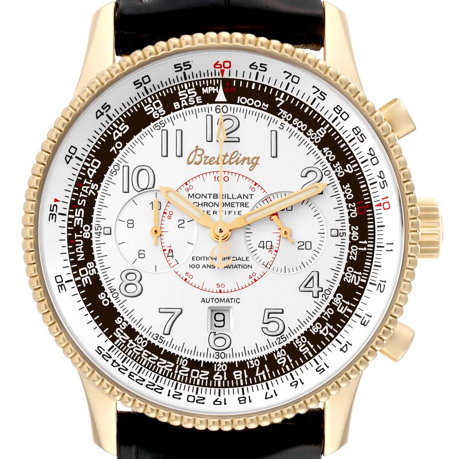 Breitling Navitimer Montbrillant Yellow Gold Limited Edition Mens Watch K21330