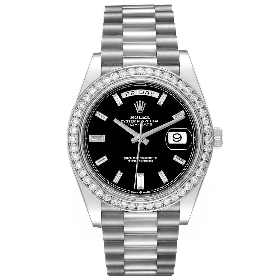 Rolex Day-Date 40 President White Gold Diamond Mens Watch 22834