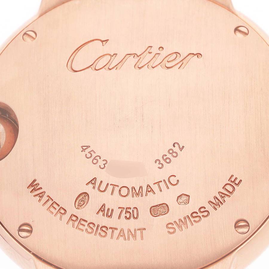 Cartier Ballon Bleu 33 Rose Gold Diamond Ladies Watch WE902066