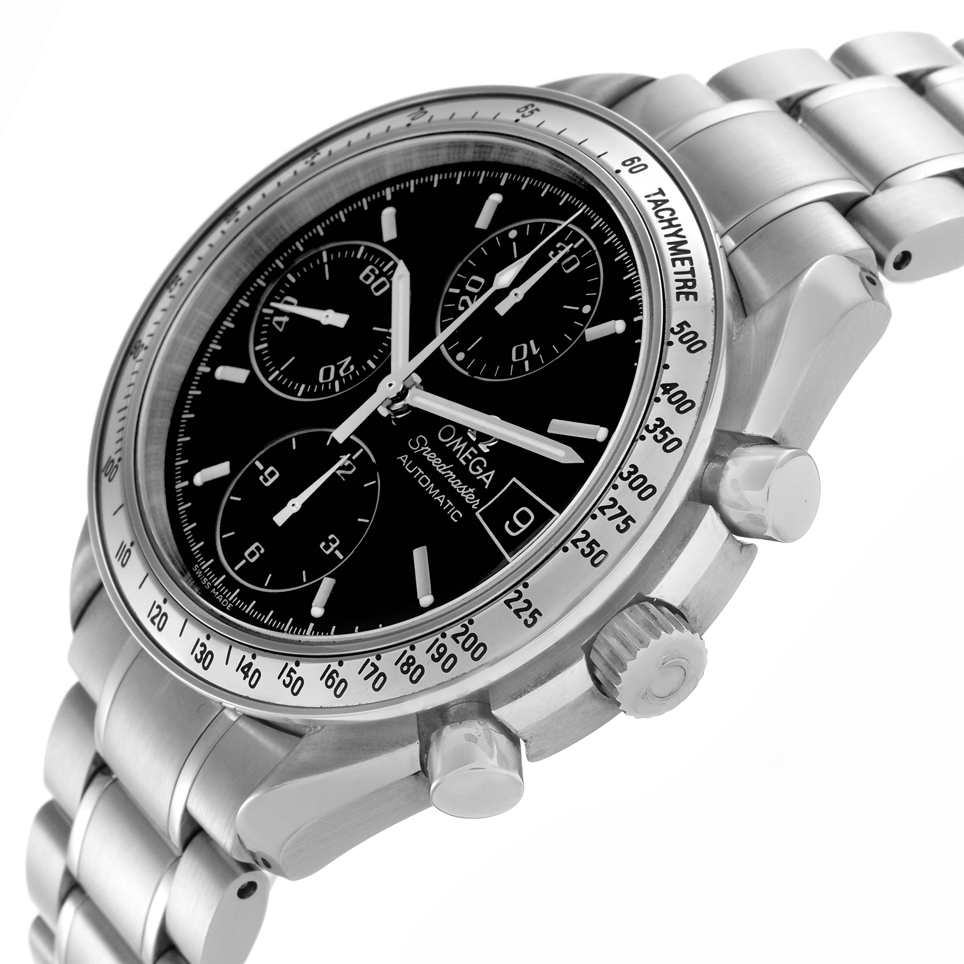 Omega Speedmaster DateAutomatic Steel Mens Watch 39.0 MM 3513.50.00 Card