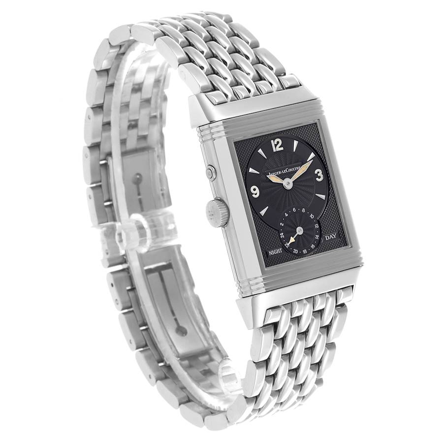 Jaeger LeCoultre Reverso Duo Day Night Steel Watch 270.8.54 Q270854