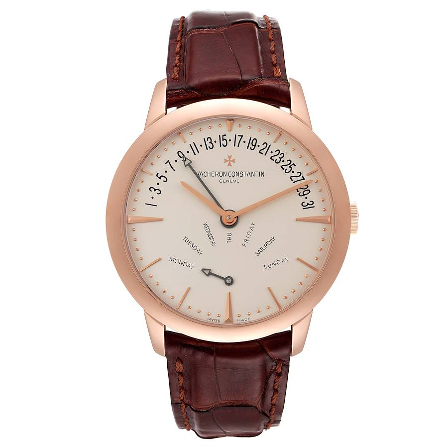 Vacheron Constantin Patrimony Retrograde Rose Gold Mens Watch 86020