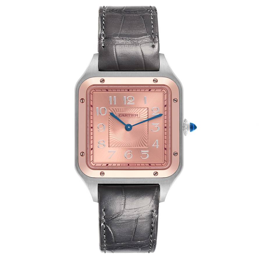 Cartier Santos Dumont XL Steel Rose Gold Limited Edition Mens Watch W2SA0025