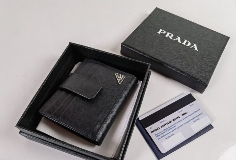 Replica Prada Saffiano Two Fold Compact Wallet