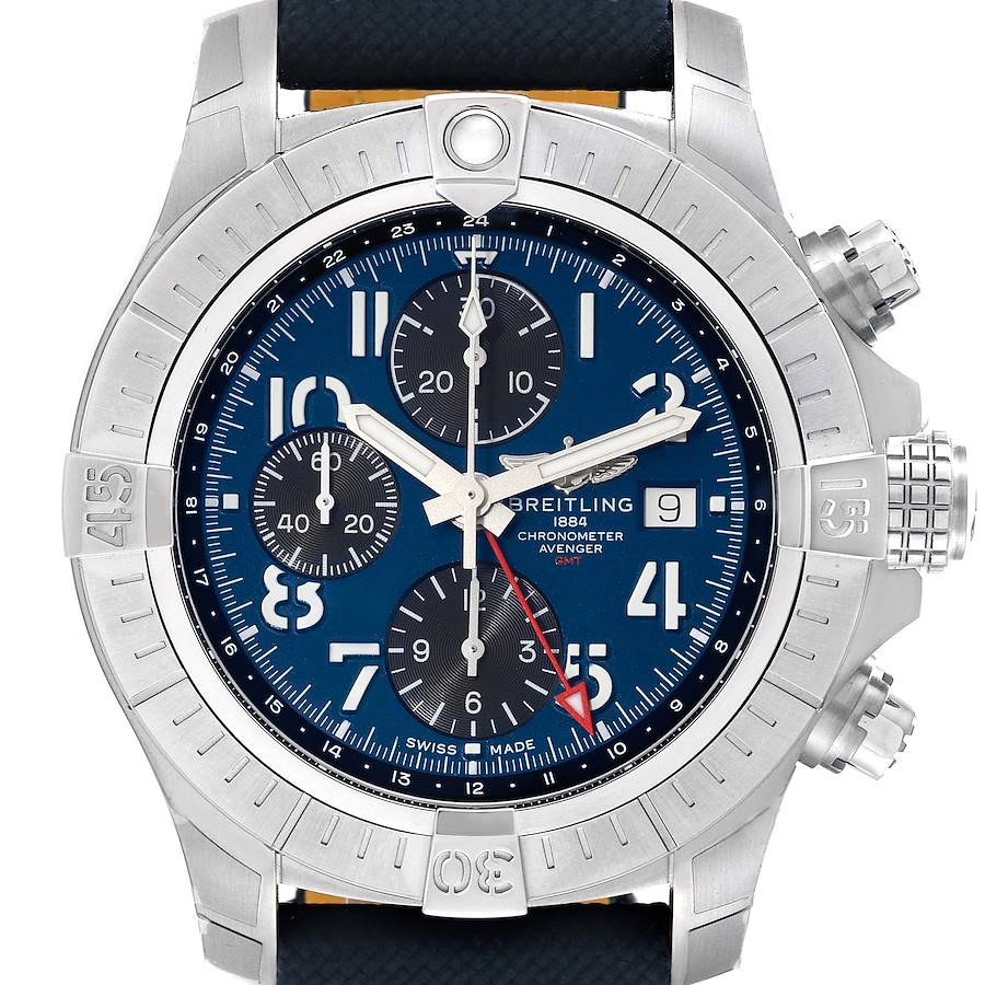 Breitling Avenger Chronograph GMT 45 Steel Mens Watch A24315