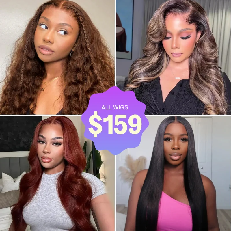 Megalook All Wigs $159 Final Deal 13x4/13x6/ 6x5Lace Wigs Invisible Knots Natural Hairline