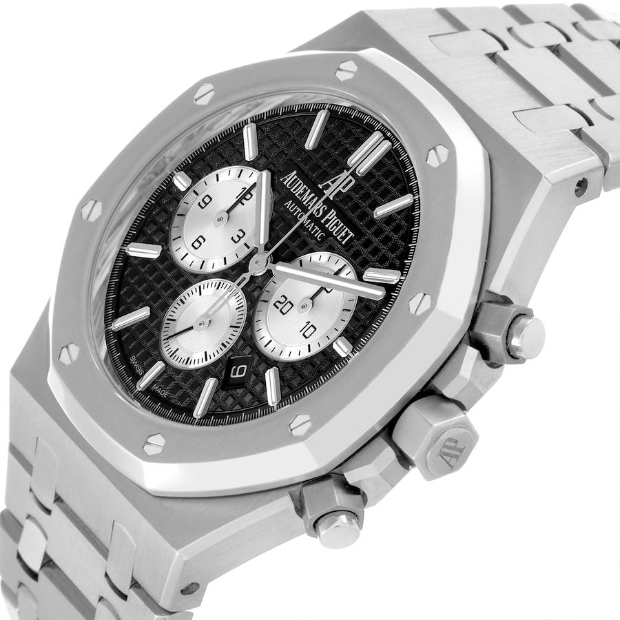 Audemars Piguet Royal Oak Chronograph Black Dial Steel Mens Watch 26331ST