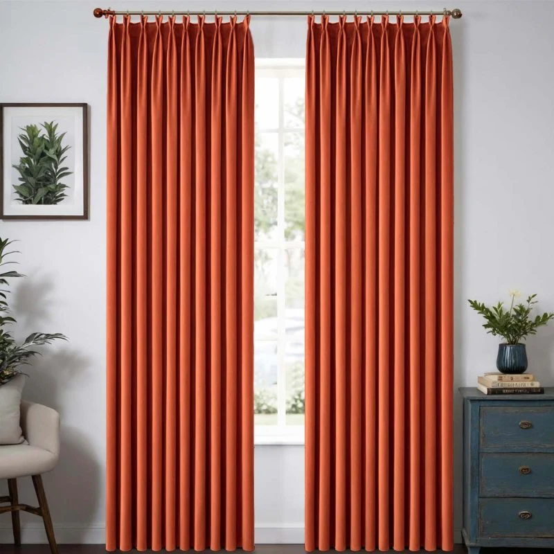 Custom Velvet Luxury Curtains  (2 Panels) - Pleated