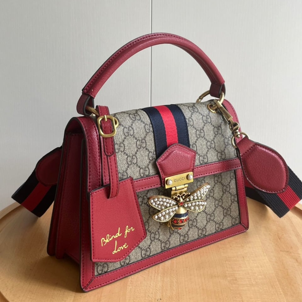 Gucci Queen Margaret GG Small Top Handle Bag Red 25cm 476541 9I6ST 8540