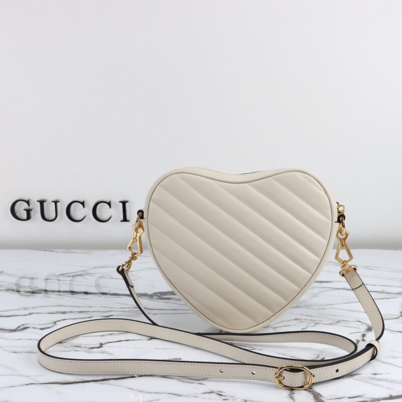 Replica Gucci Interlocking G Mini Heart White