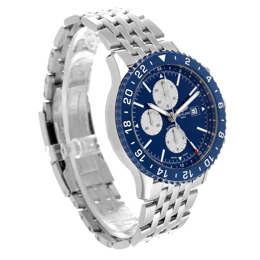 Breitling Chronoliner Blue Dial Steel Mens Watch Y24310