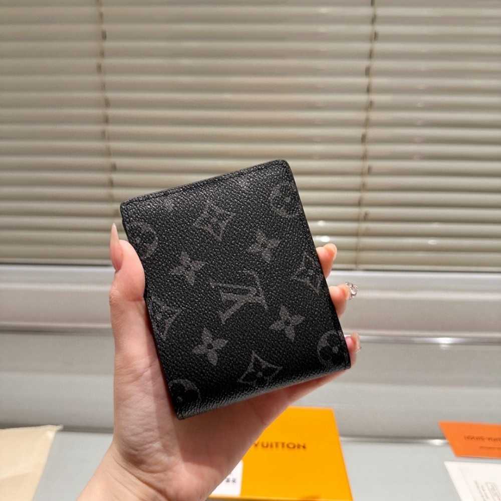 Louis Vuitton Multiple Wallet Monogram Eclipse Black 11cm M61695