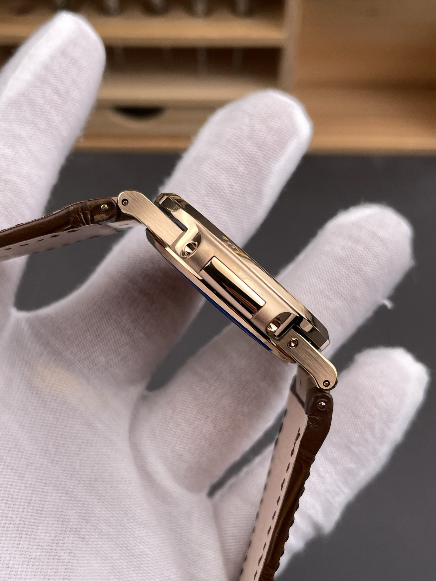 Nautilus 5724 with Baguette Diamond Bezel, Rose Gold Dark Brown Dial