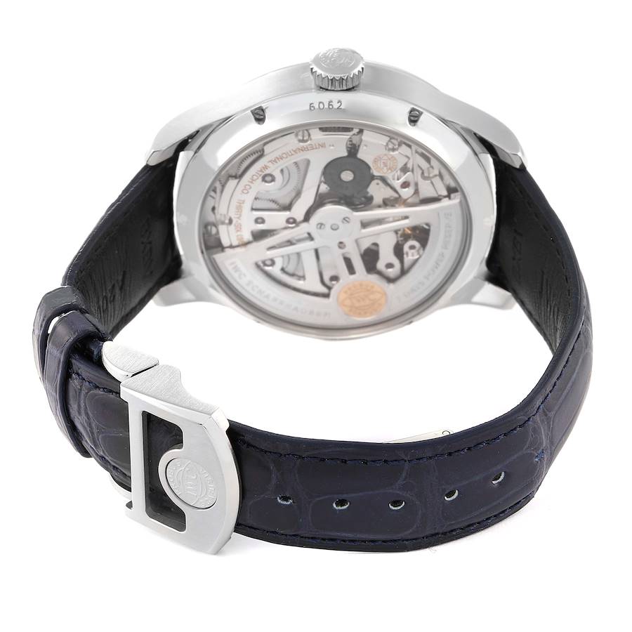 IWC Portugieser Annual Calendar Blue Dial Steel Mens Watch IW503502