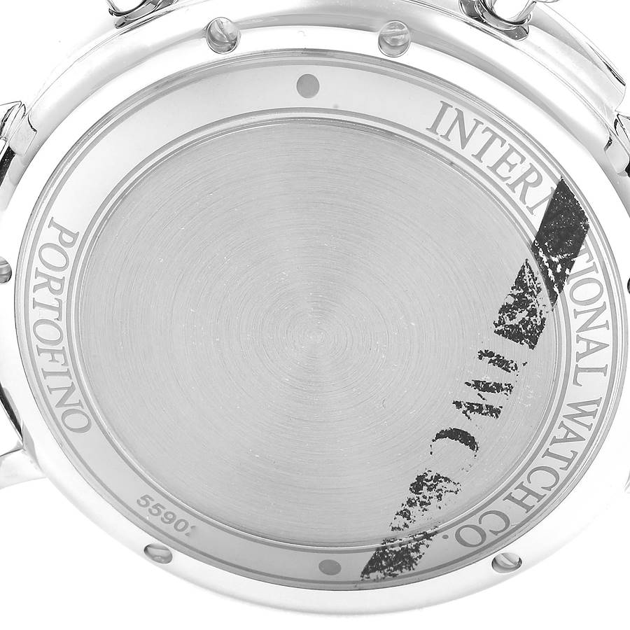 IWC Portofino Steel Black Dial Chronograph Mens Watch IW391008