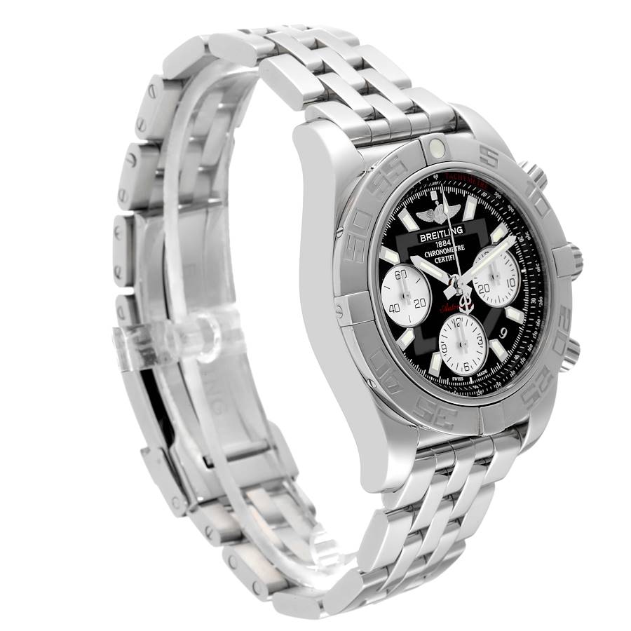Breitling Chronomat Evolution 41 Black Dial Steel Mens Watch AB0140