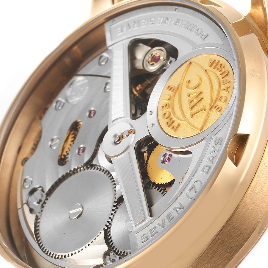 IWC Portuguese Chrono 7 Day 18k Rose Gold Mens Watch IW500004