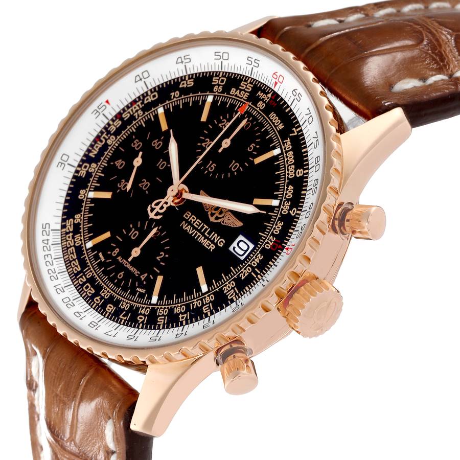 Breitling Navitimer 01 Limited Edition Rose Gold Black Dial Mens Watch R13323