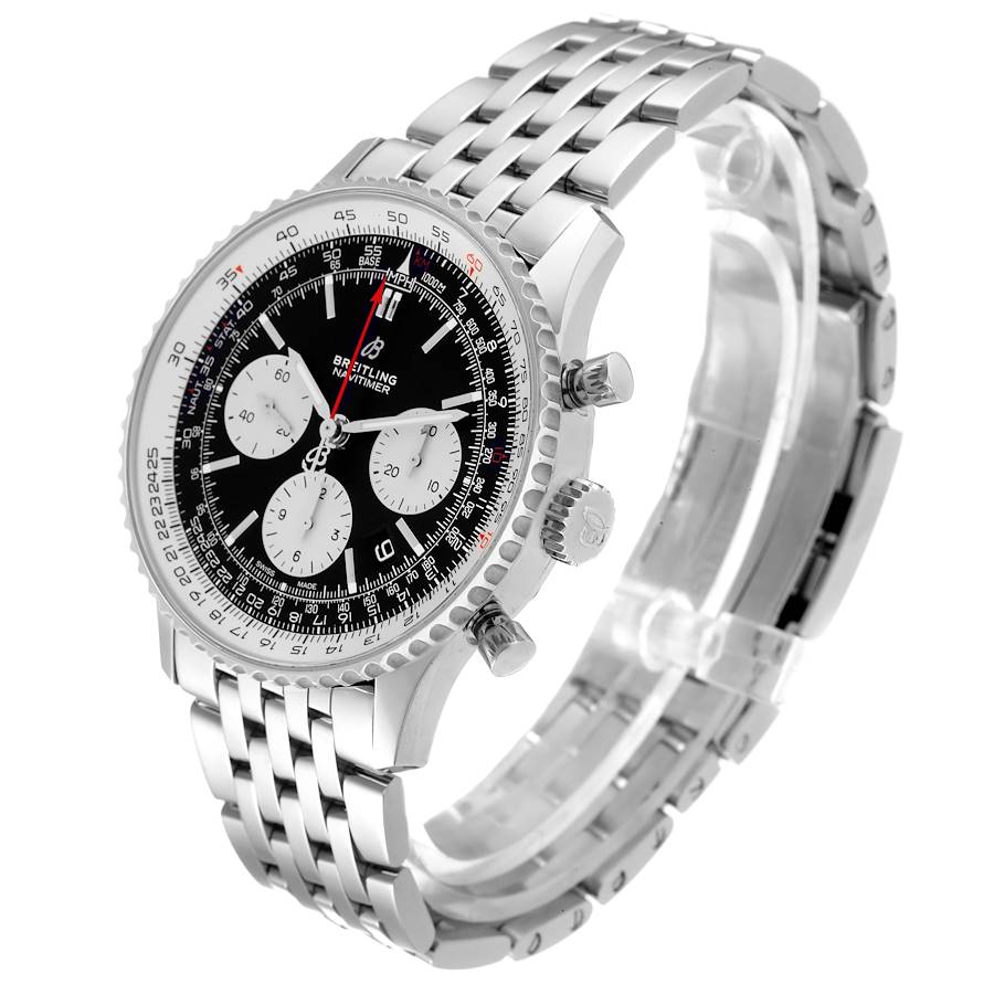 Breitling Navitimer 01 Black Dial Steel Mens Watch AB0121