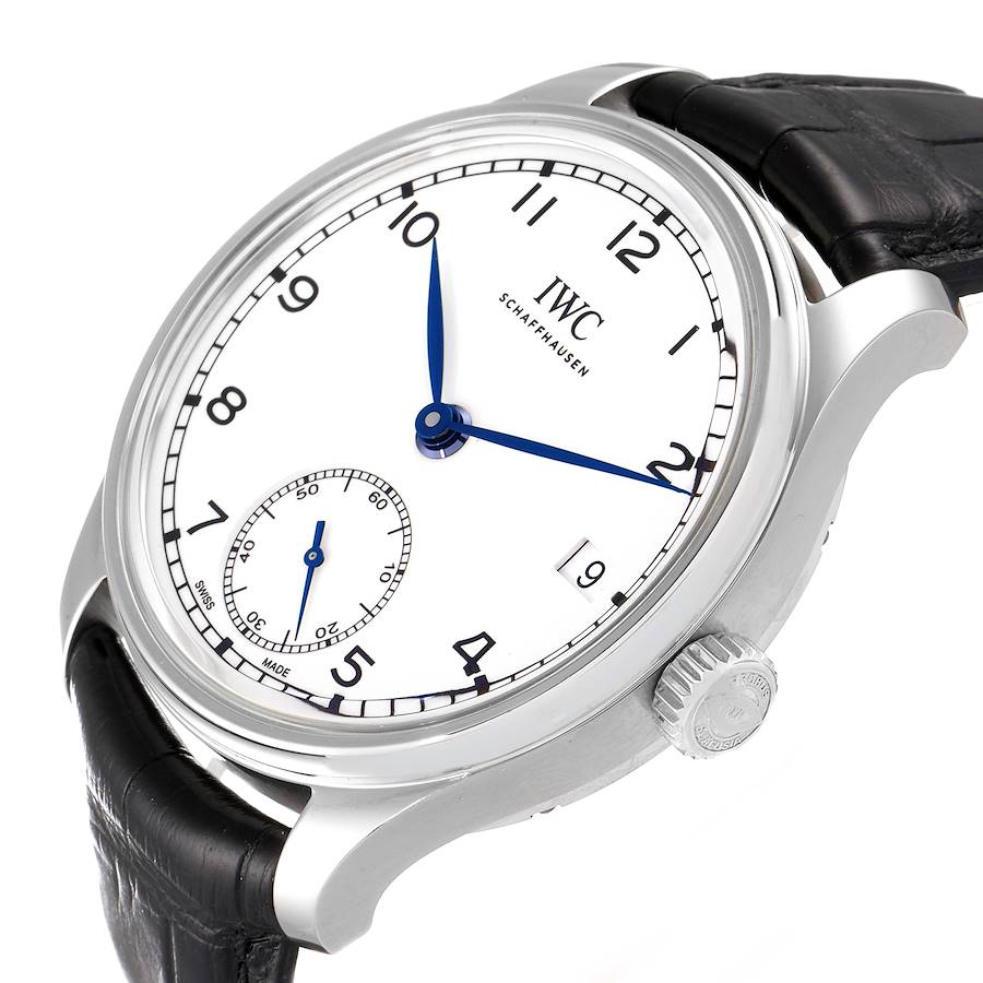 IWC Portuguese 150 Years Eight Days Manual Wind Steel Mens Watch IW510212
