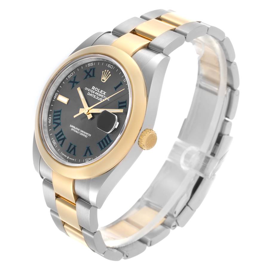Rolex Datejust 41 Steel Yellow Gold Wimbledon Dial Mens Watch 126303