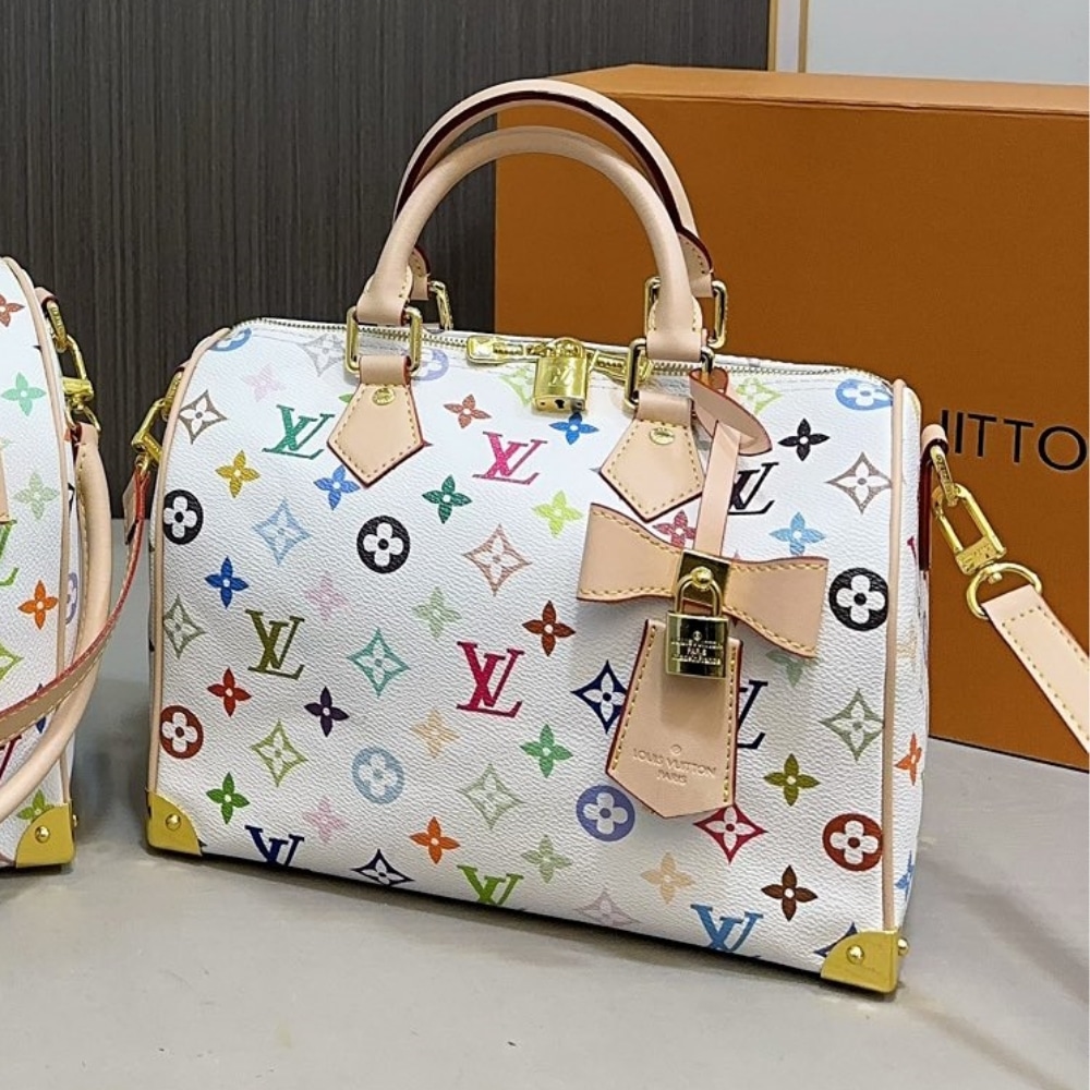 Louis Vuitton X Takashi Murakami Speedy Bandouliere White 25cm
